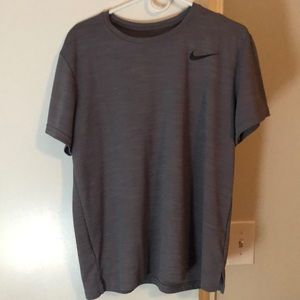 Nike Dri-Fit Shirt, Gray, Large